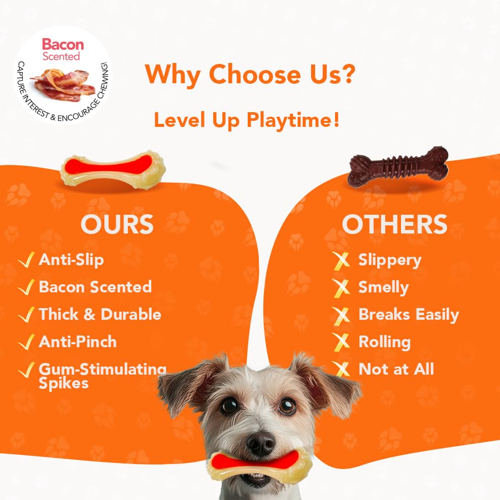 ReThink Pet bacon-flavor-dog-chew ideal for satisfying flavor-driven chewing.