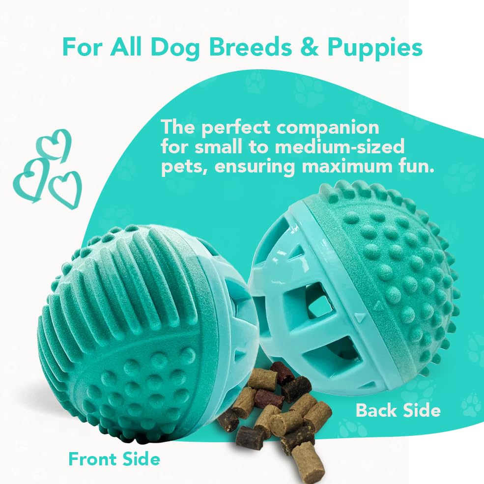 ReThink Pet treat dispenser ball toy durable materials image emphasizes safe, bite-resistant construction for vigorous chewers