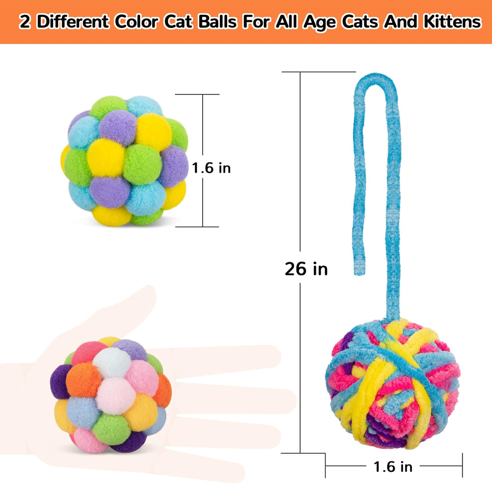 Retro Shaw 6pc kitten toy set suits multi-cat households for shared play