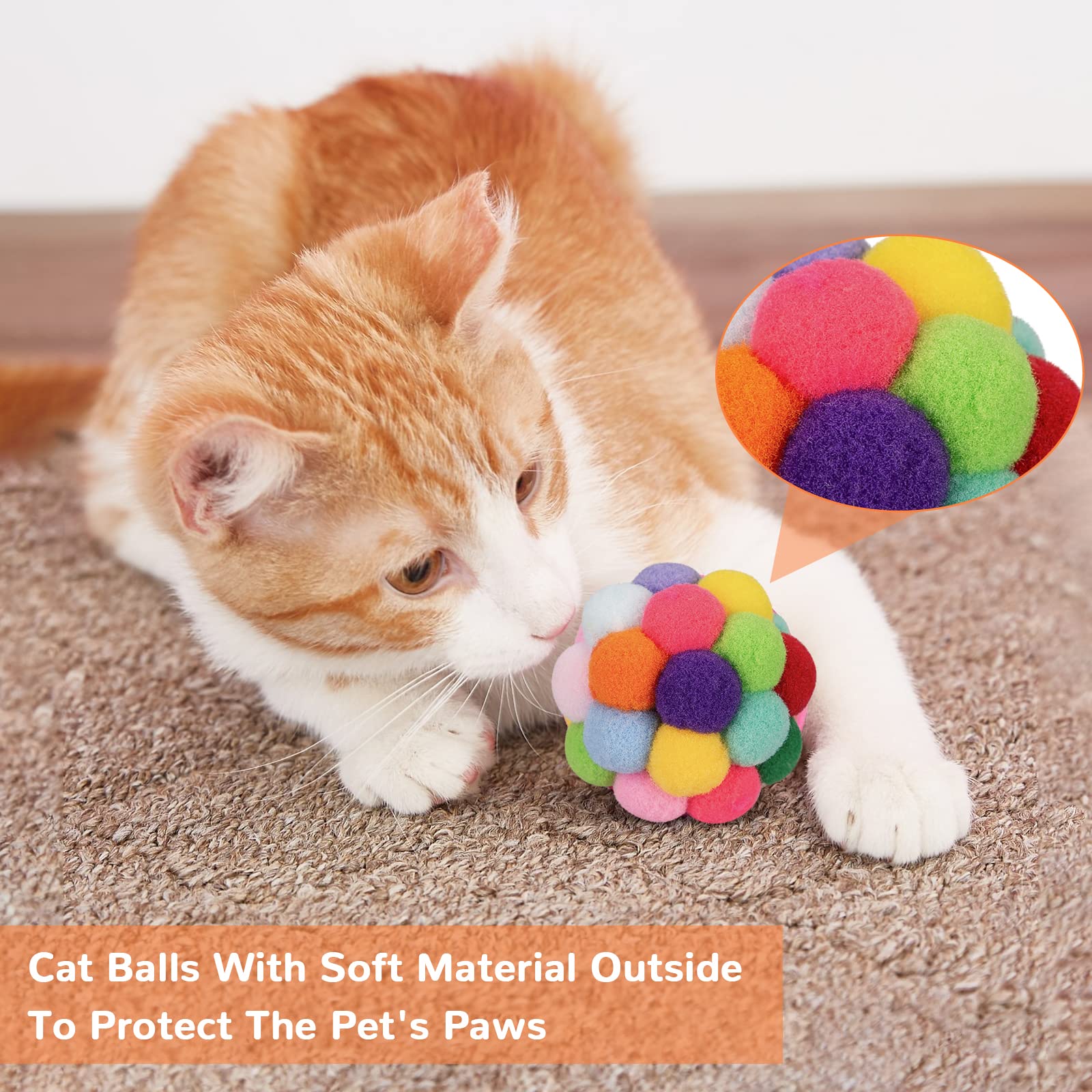 Retro Shaw cat balls for indoor cats; no sticks included