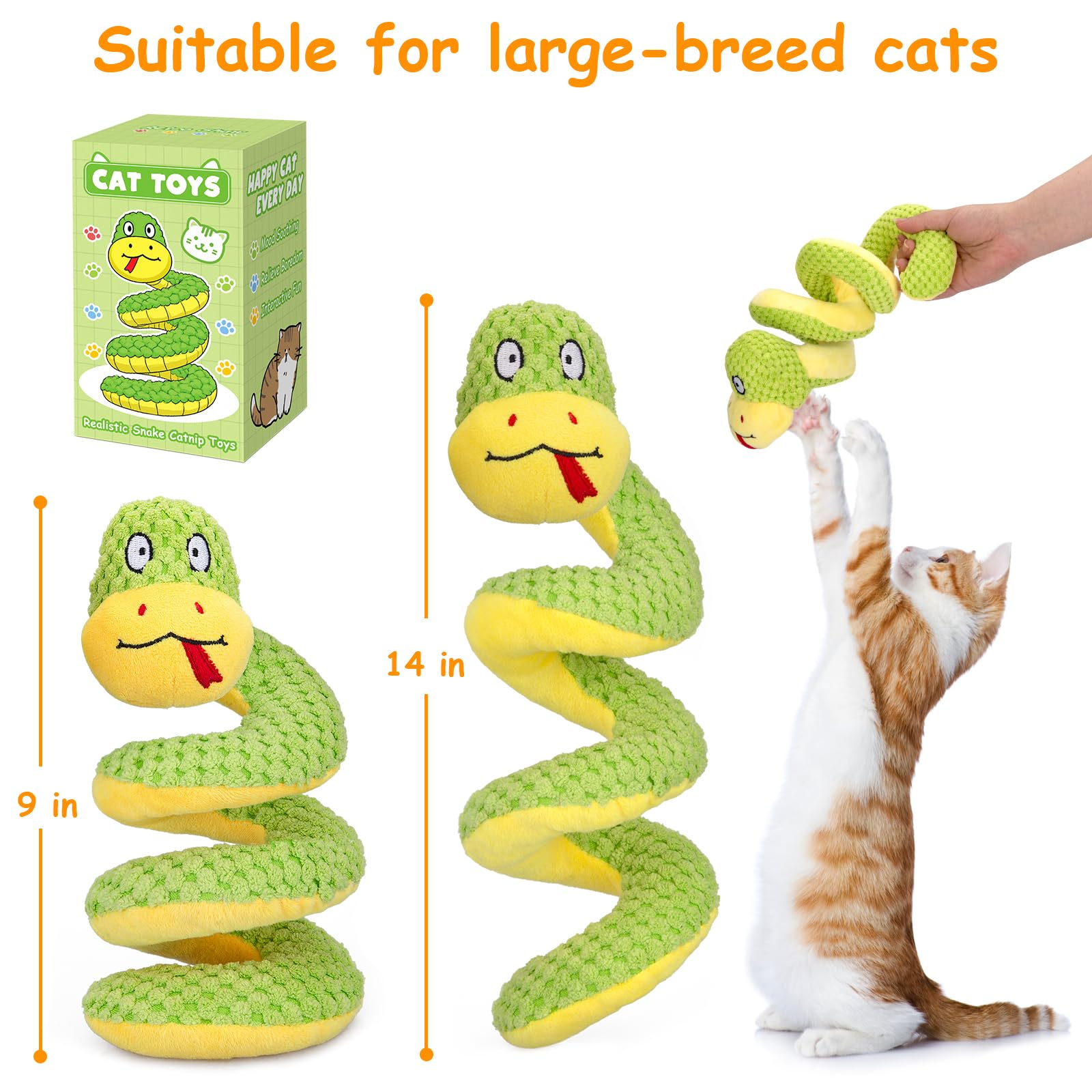 Retro Shaw crinkle snake toy side view promotes interactive play and chase instincts