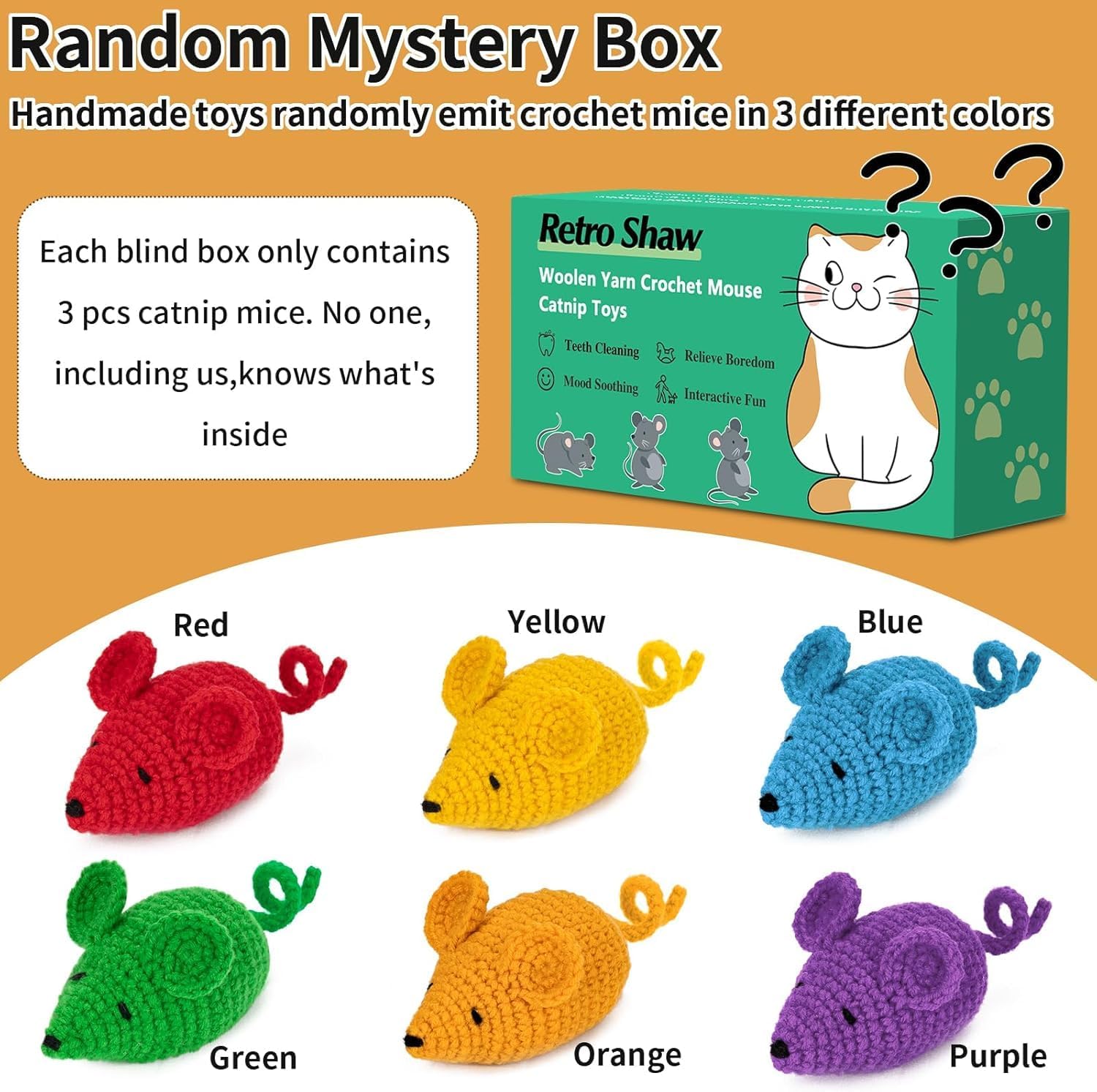 Retro Shaw catnip toy indoor prey design mimics real prey for natural play