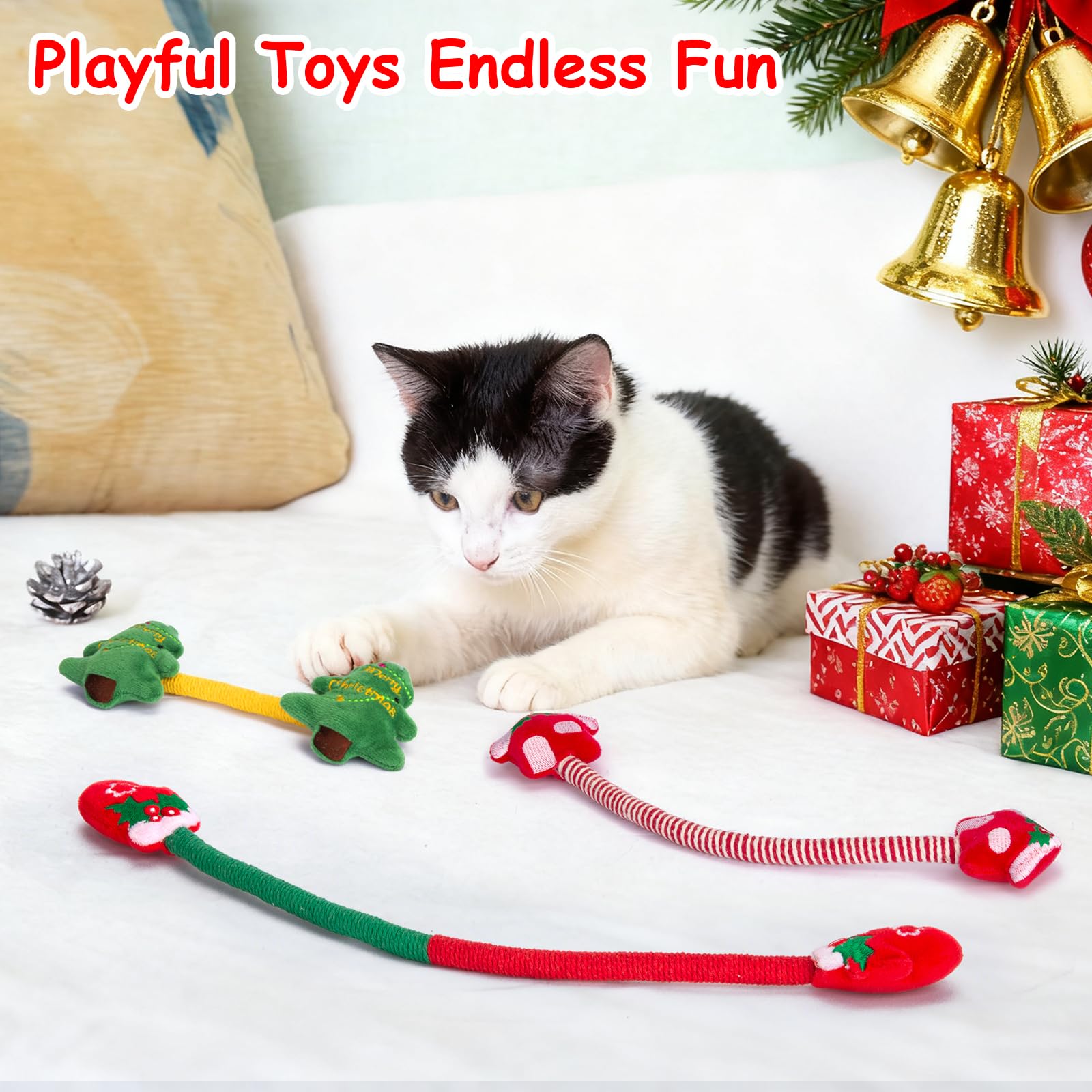 Retro Shaw holiday gift set cat toy for indoor cats during holidays