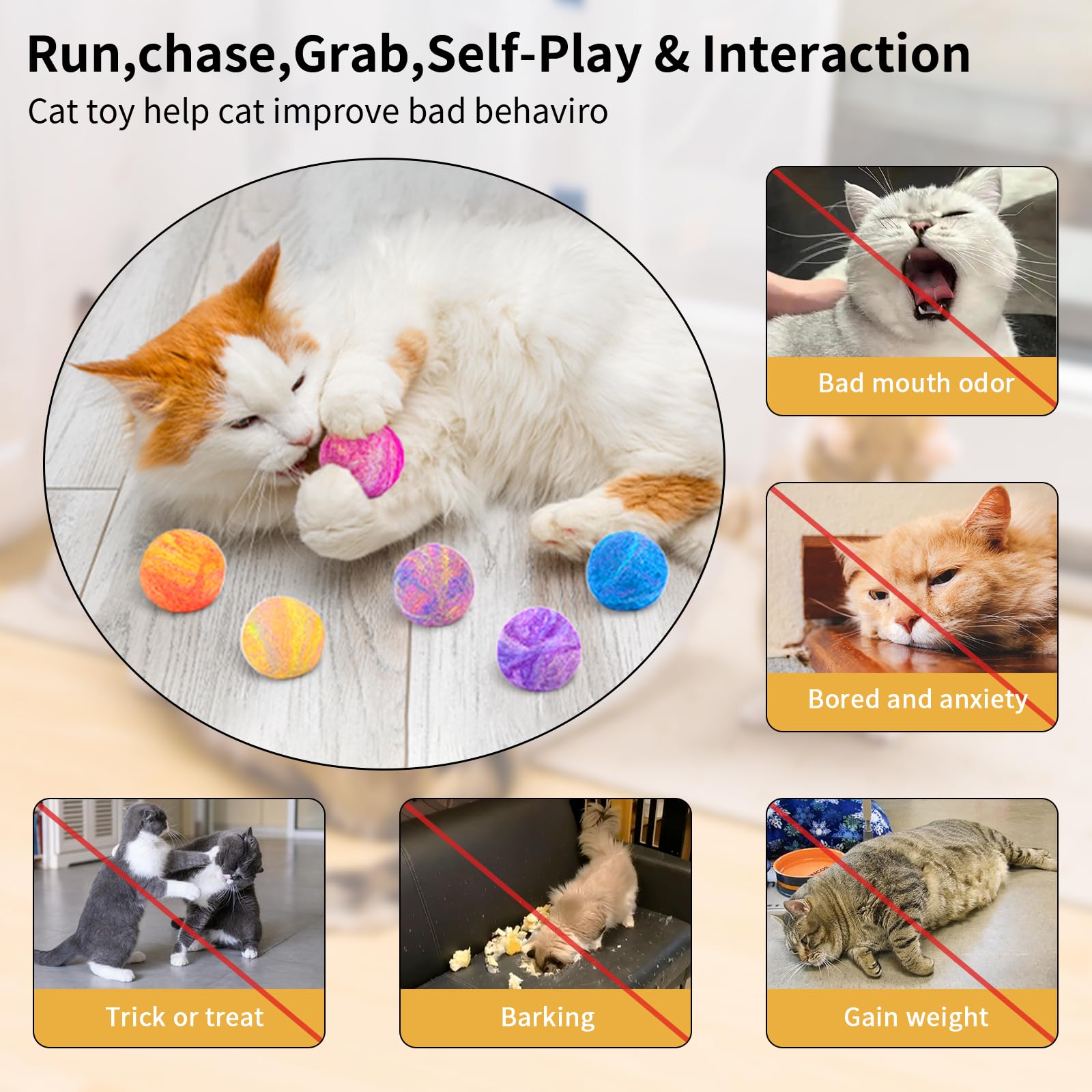 Retro Shaw jingling ball toys provide an audible cue to attract attention