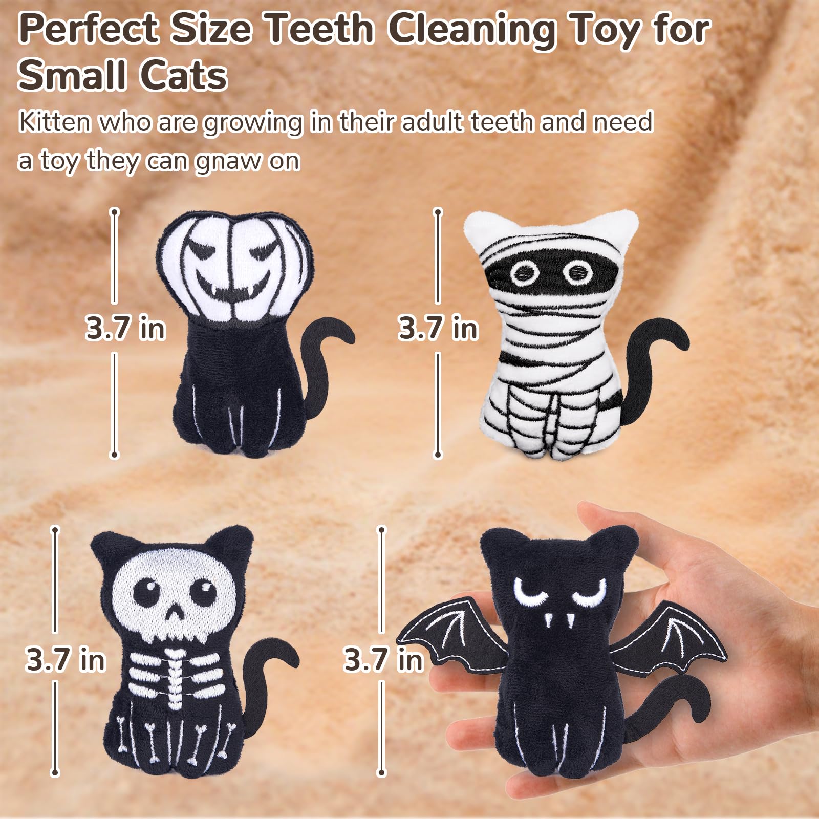 Retro Shaw kitten teething and enrichment toy set offers safe, soft textures for curious cats