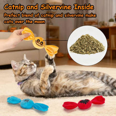 Retro Shaw trick or treat cat toys set designed for kicking tossing and interactive play.