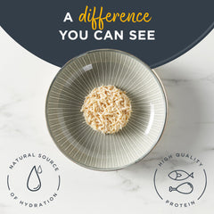 Reveal wet cat food real-chicken-breast-with-pumpkin-in-broth can—natural pumpkin texture and moisture.