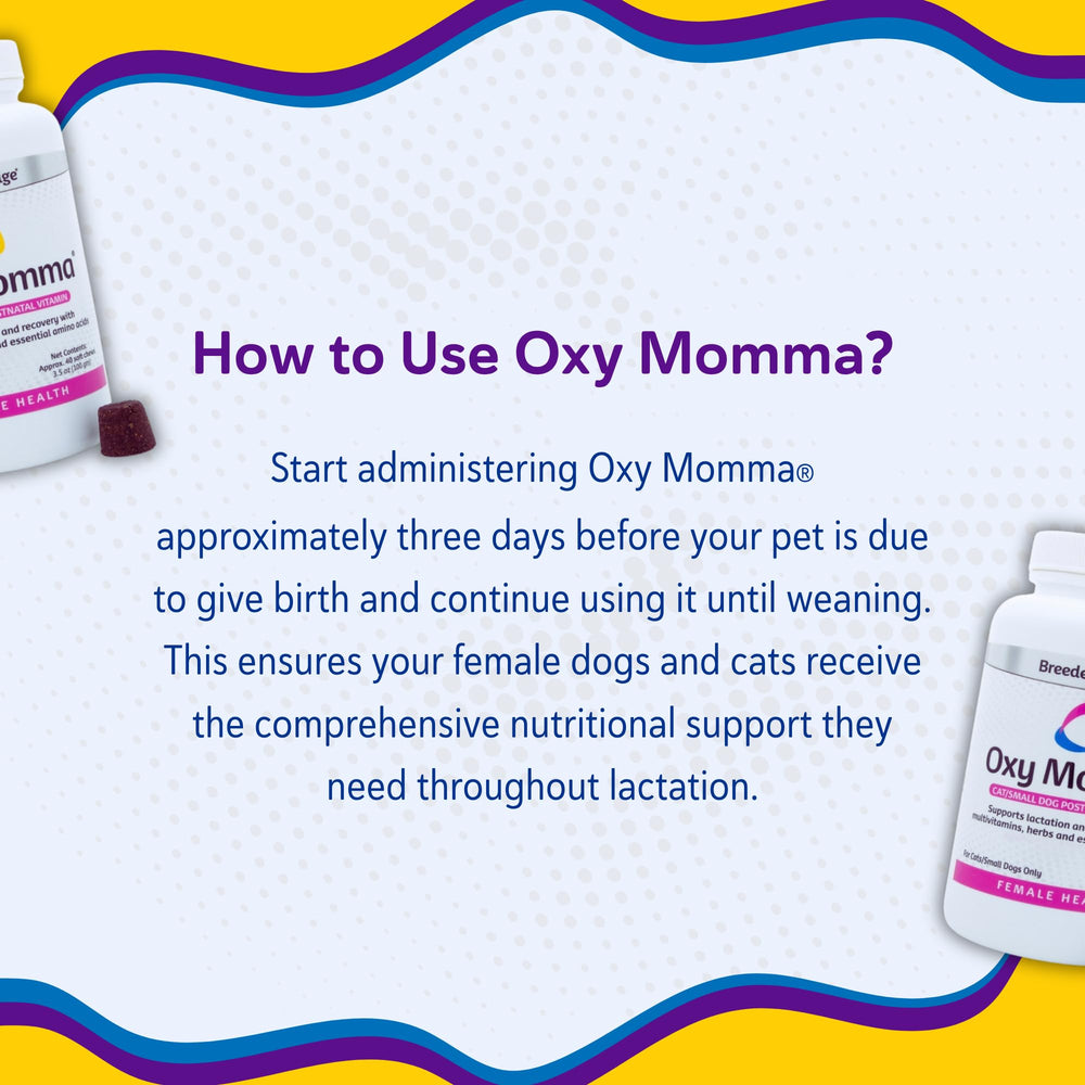 Revival Animal Health Breeder Edge Oxy Momma soft chews easy daily postnatal care for moms.