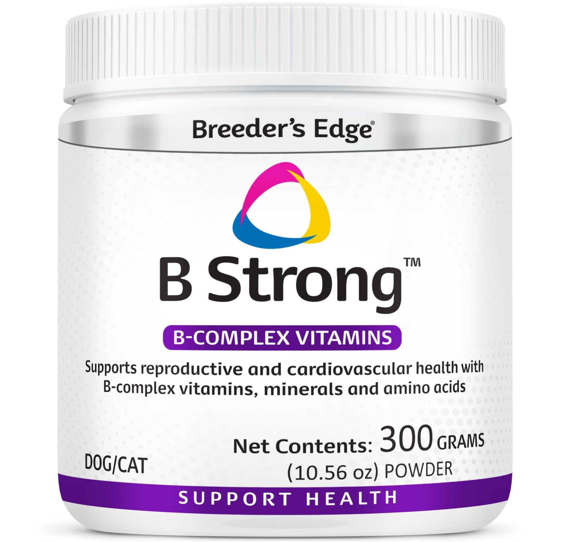 Revival Animal Health B Strong bottle highlights B-complex support for energy and reproductive health.
