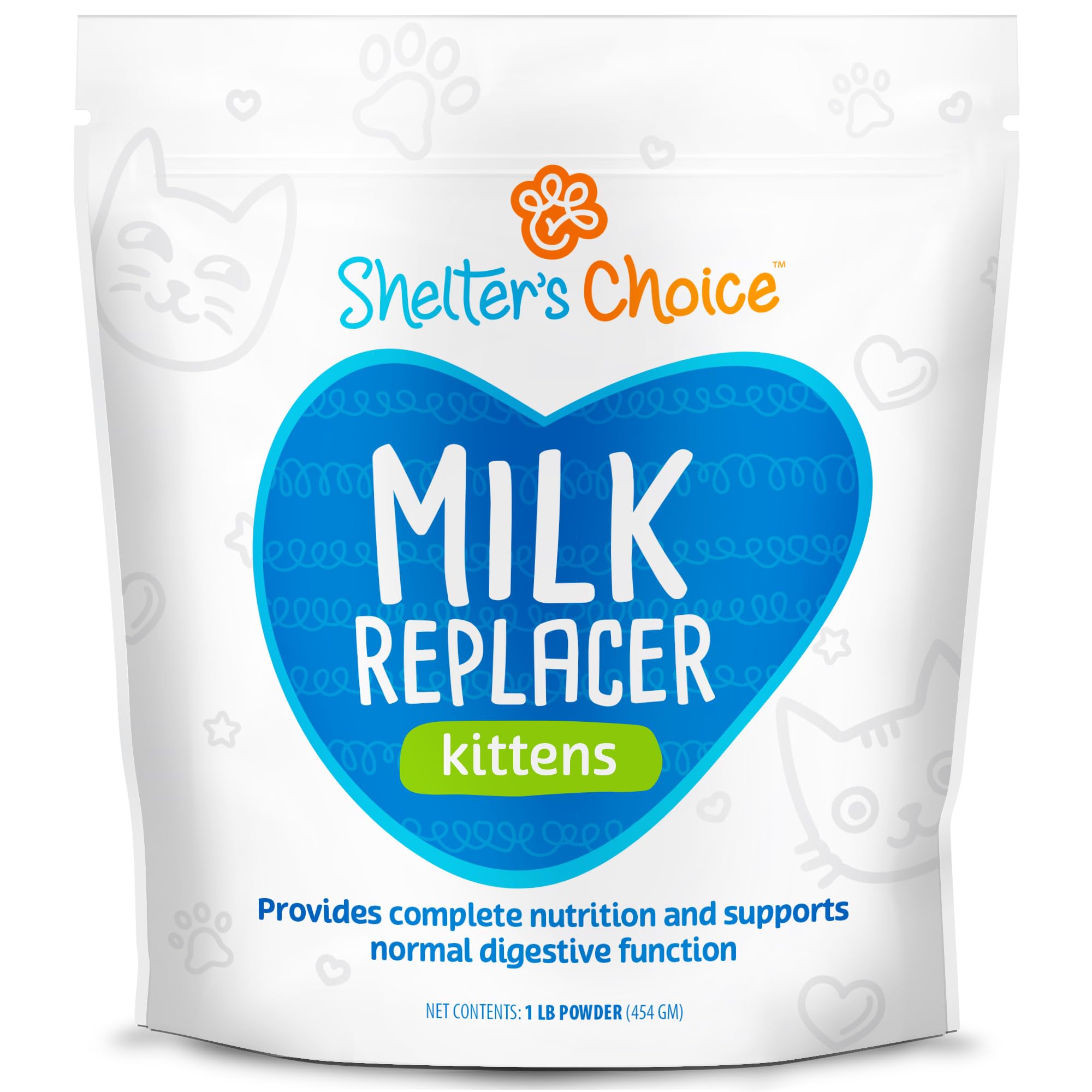 Revival Animal Health Shelter’s Choice kitten milk replacer powder supports gentle feeding for orphaned kittens.