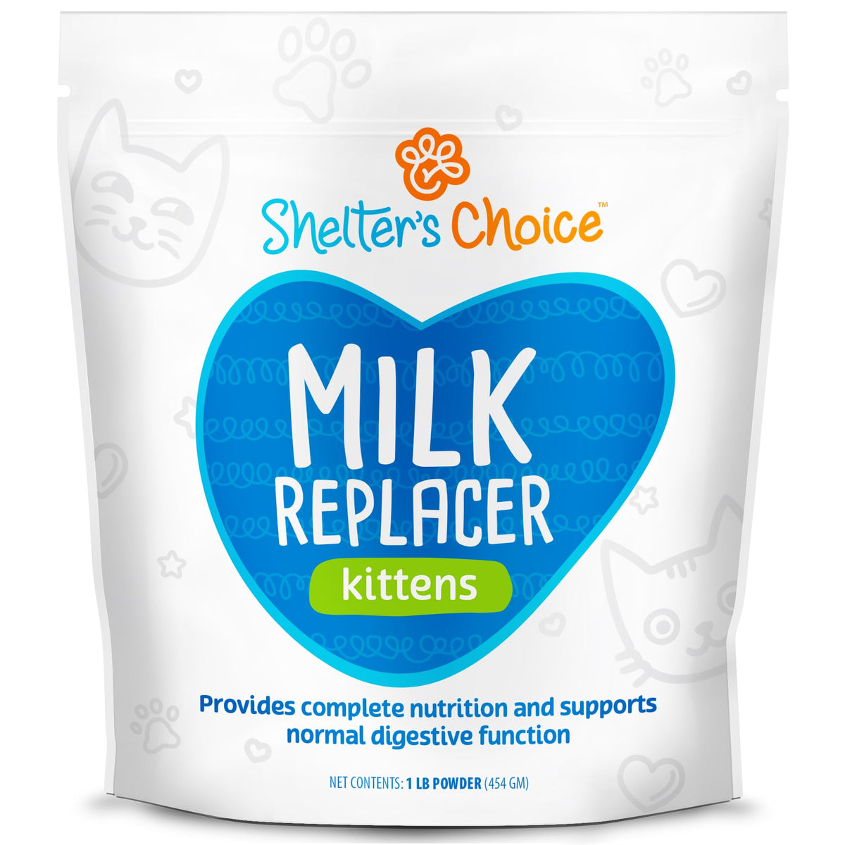 Revival Animal Health Shelter’s Choice kitten milk replacer powder supports gentle feeding for orphaned kittens.