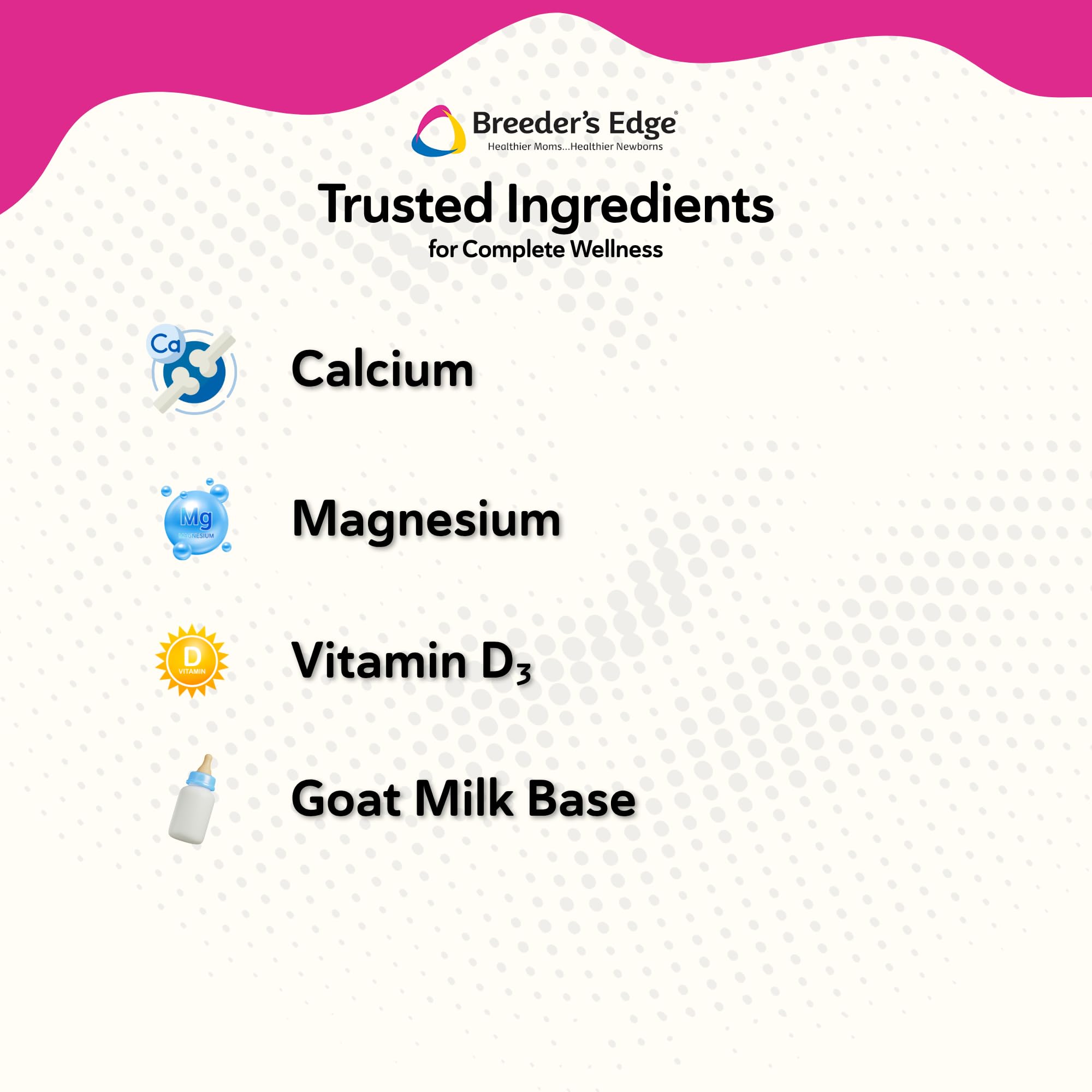 Breeder’s Edge Oral Cal Plus Powder dissolving smoothly into liquid for convenient mixing.