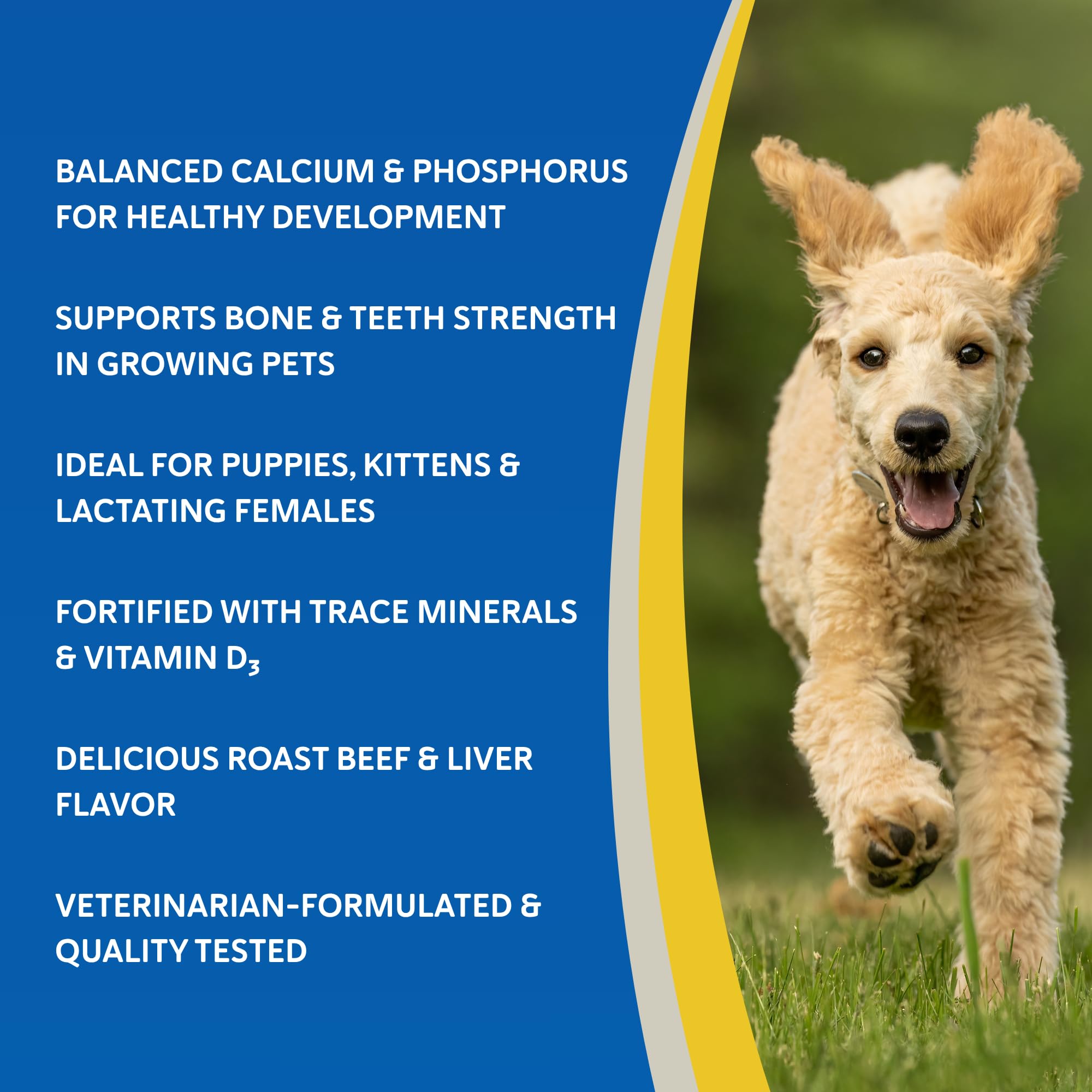 Revival Doc Roy’s product being used by puppies and kittens signals growth-supporting nutrition.