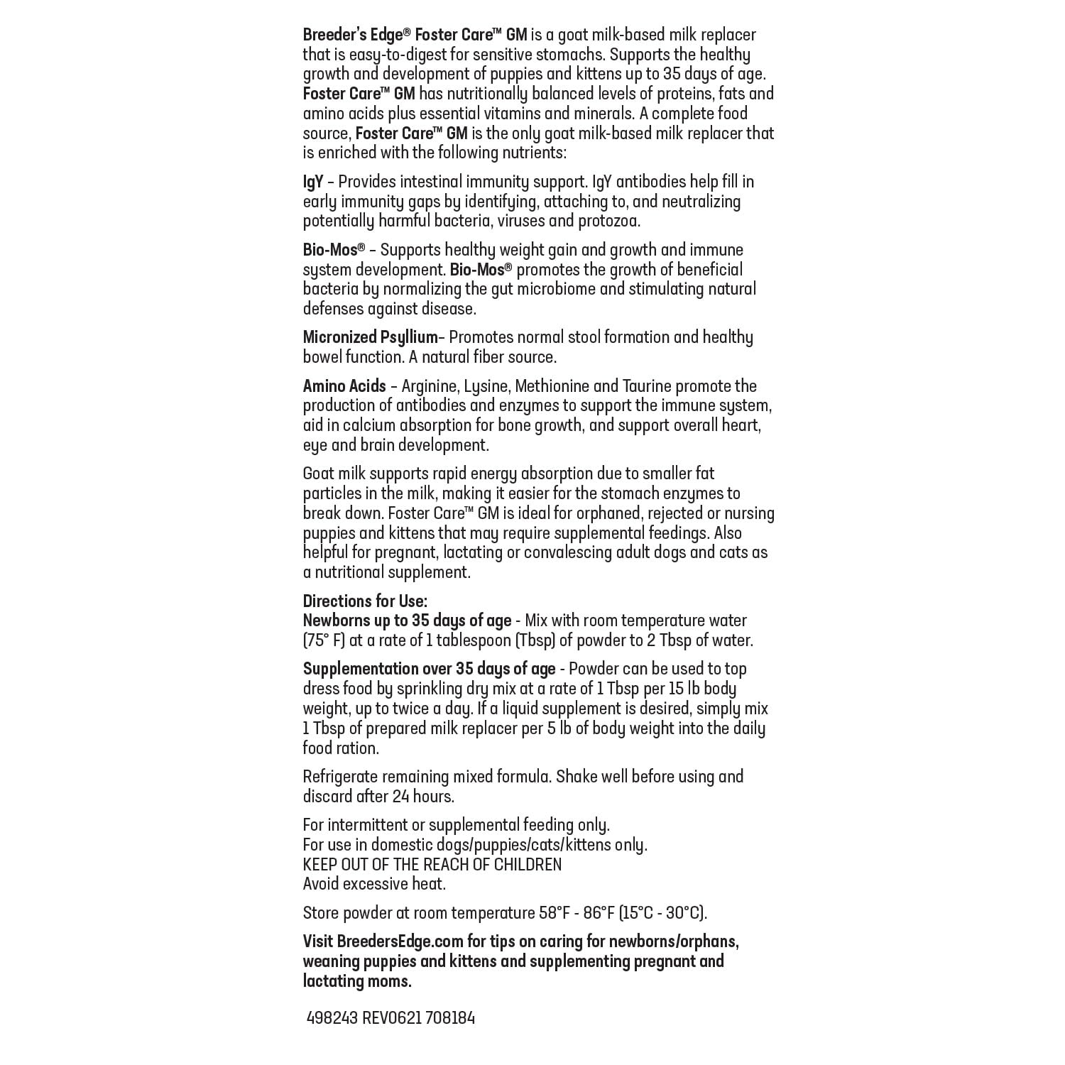 Revival Foster Care GM preparation-mixing image demonstrates easy-to-prepare feeding