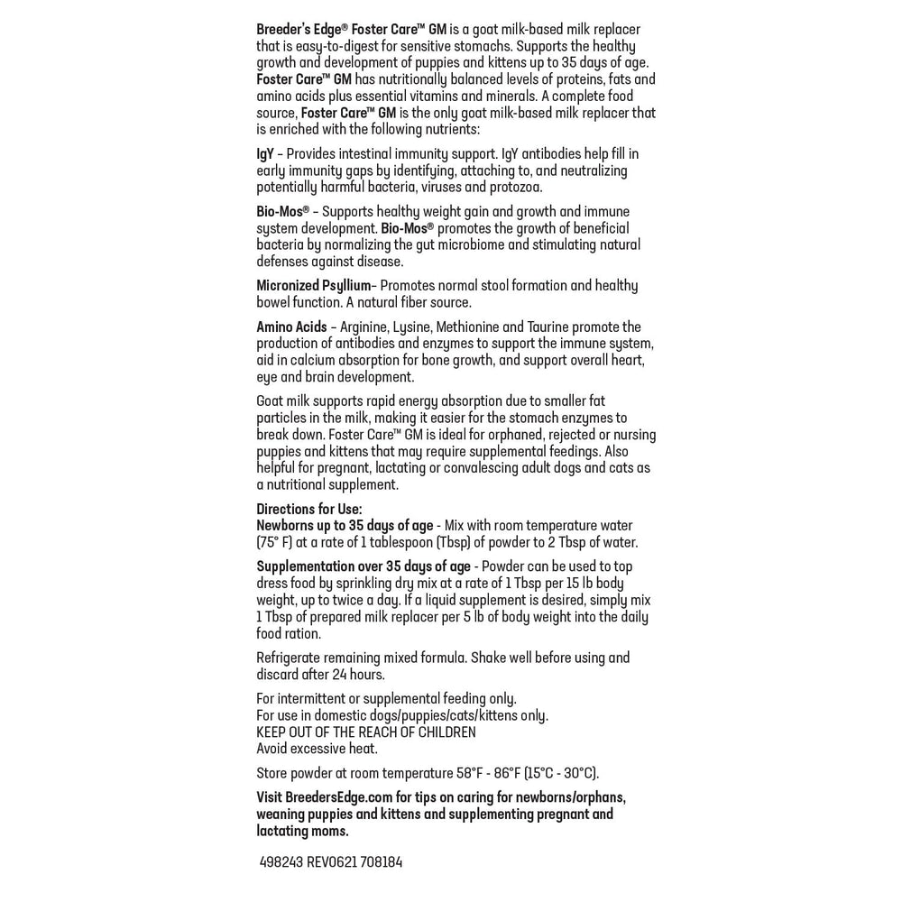 Revival Foster Care GM preparation-mixing image demonstrates easy-to-prepare feeding