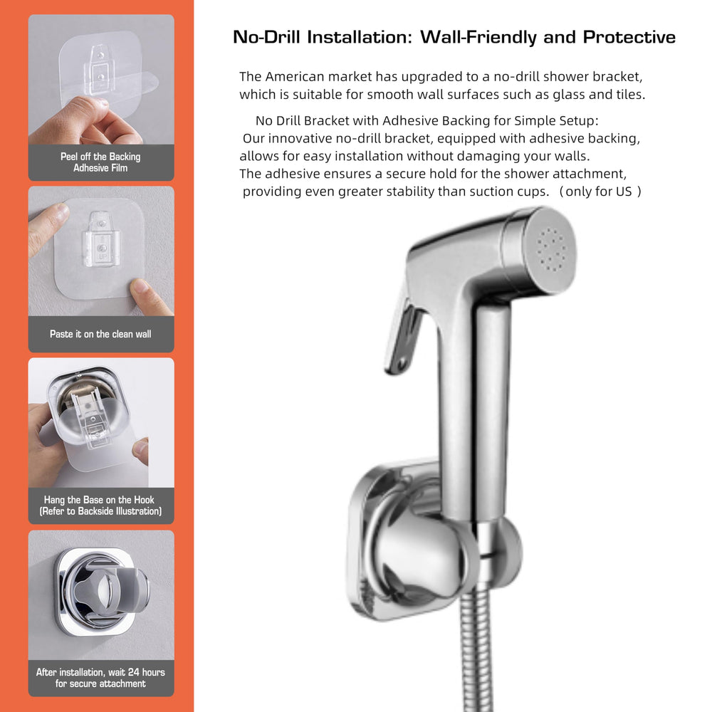 REV REEGE stainless steel hose holder keeps the hose tidy and accessible after baths