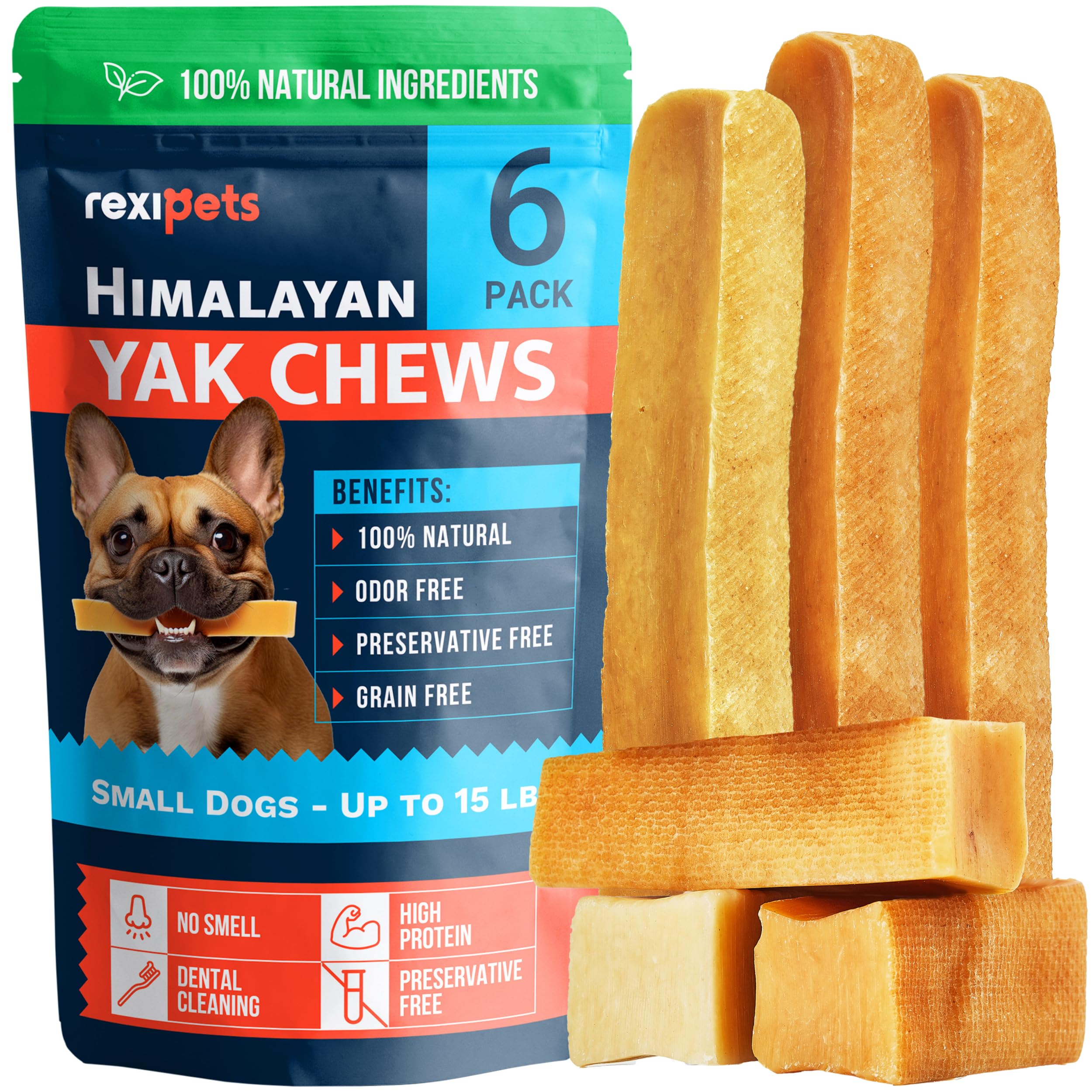 REXIPETS Himalayan yak chew for large dogs provides long-lasting entertainment and dental care.