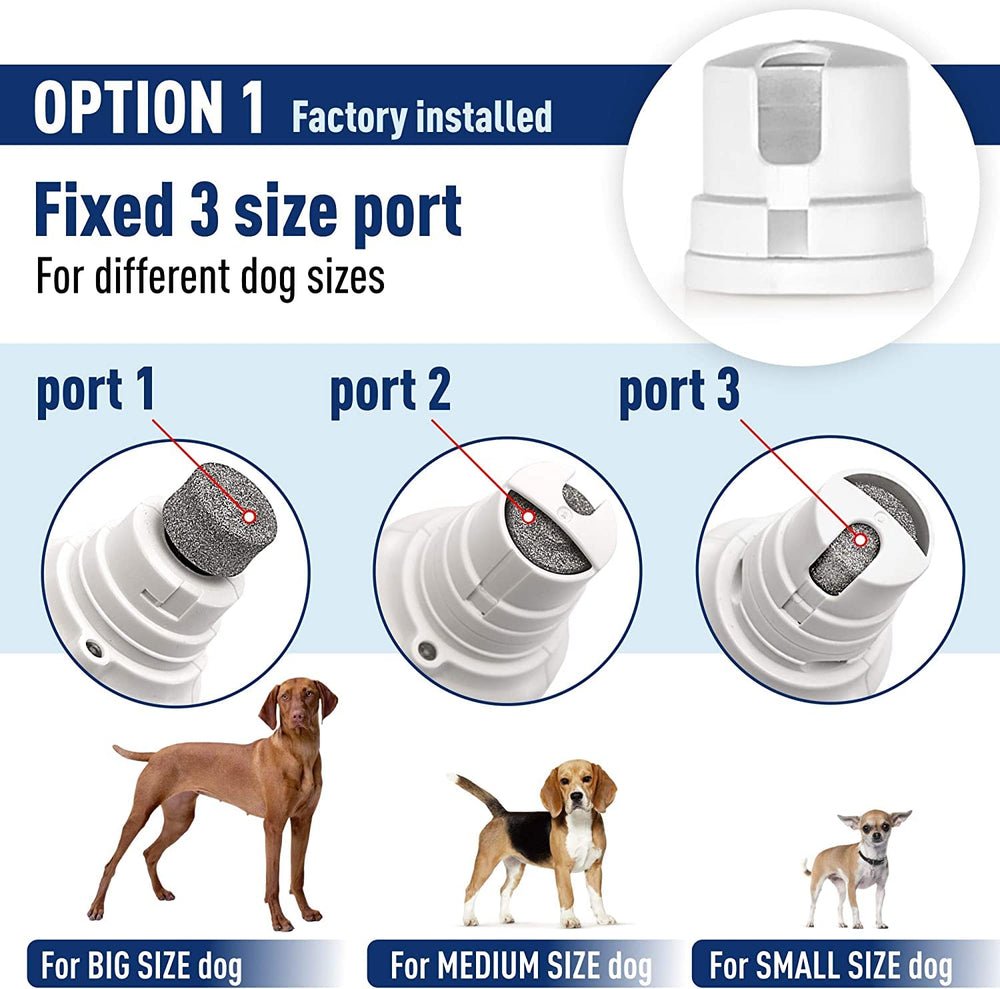 REXIPETS nail grinder medium-port supports mid-size pets' nails