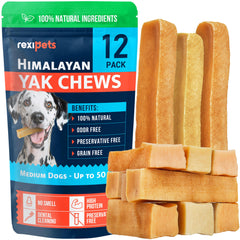 REXIPETS Yak Cheese Himalayan chew for large dogs promotes dental health.