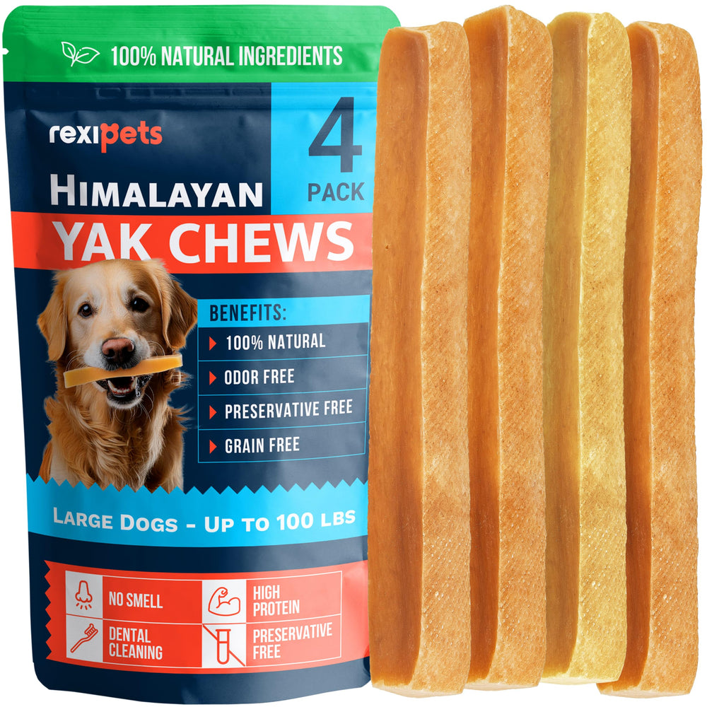 REXIPETS Yak Chews for Large Dogs deliver long-lasting entertainment and dental care