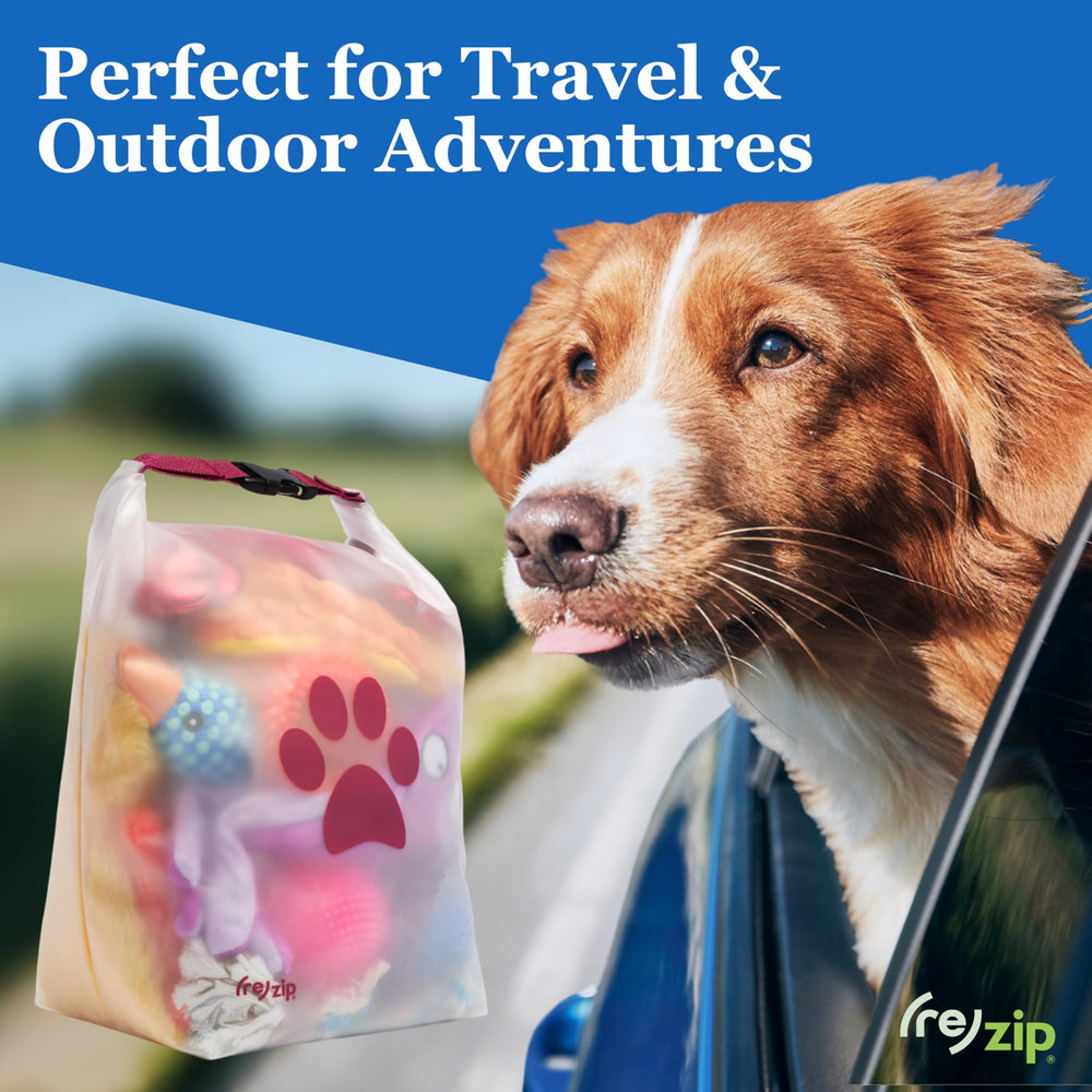 (re)zip travel-ready pet food bag durability supports camping and road trips.