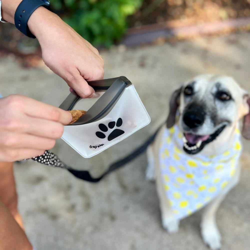 Rezip Pet On-The-Go Bags compact design fits pockets or clips for quick grab-and-go.
