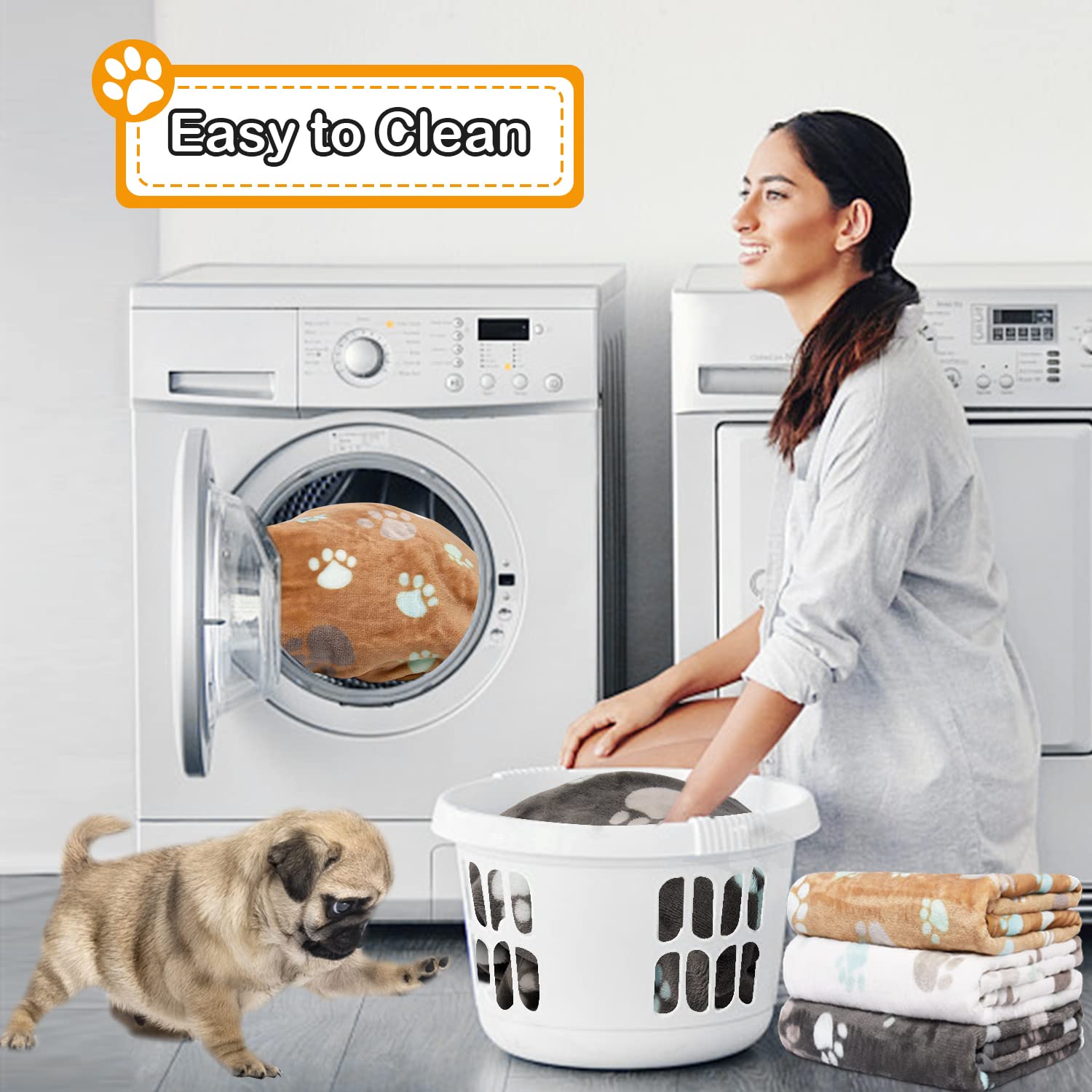 Rezutan small dog blankets washable fabric that stays soft after washing.