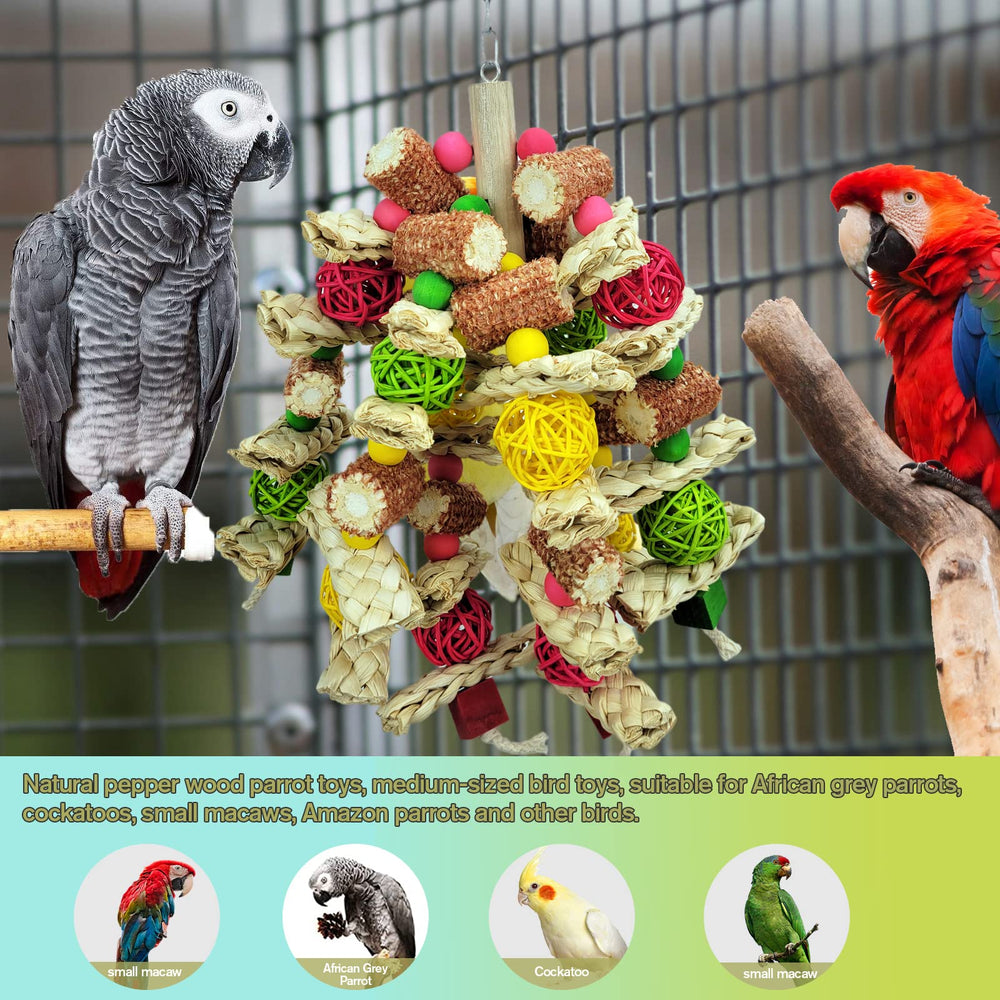 RF-X Cokliomc parrot toys easy-install movable-hooks for quick cage attachment