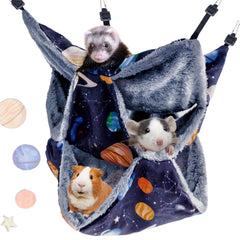 Rgbpro adjustable plush hammock inside cage provides flexible angles for a comfy retreat.
