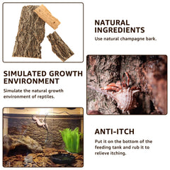 RHBLME cork bark 4-pack cut-to-size enables custom tank fits