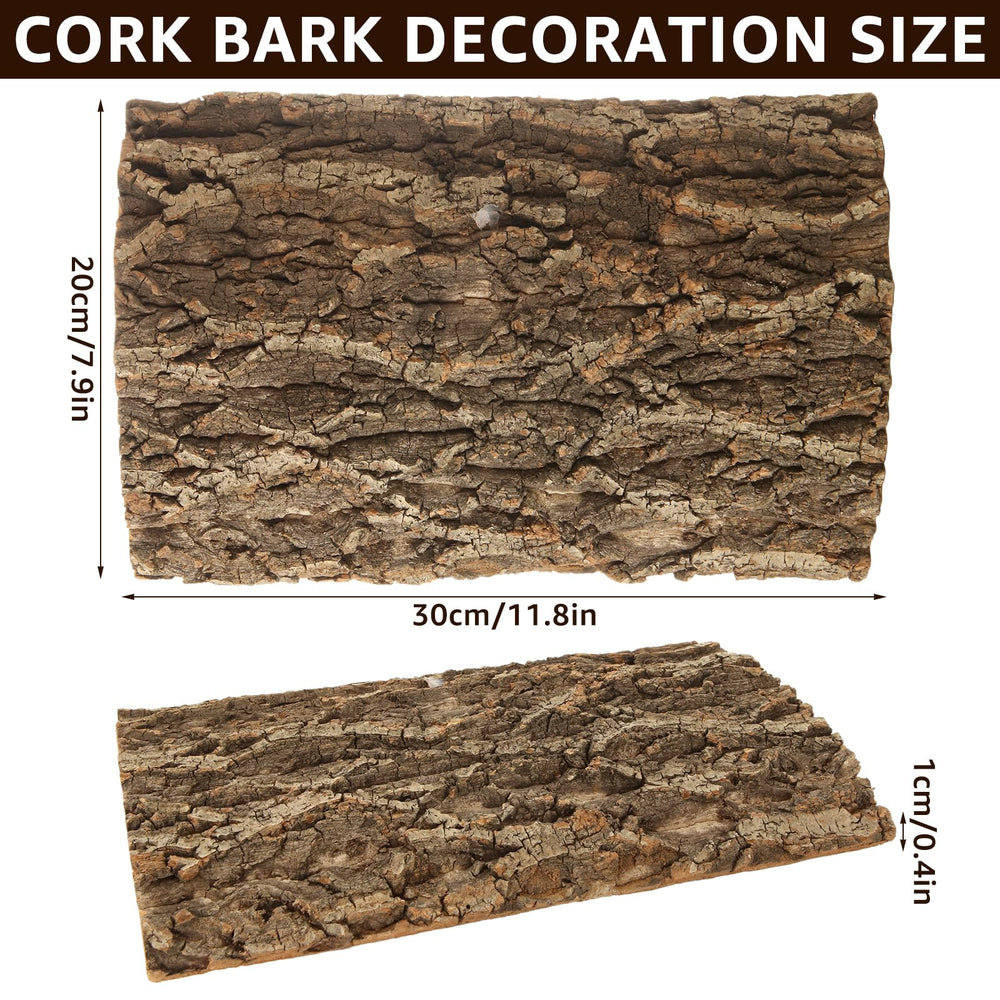 RHBLME cork bark 4-pack natural-materials adds a natural look to reptile habitats