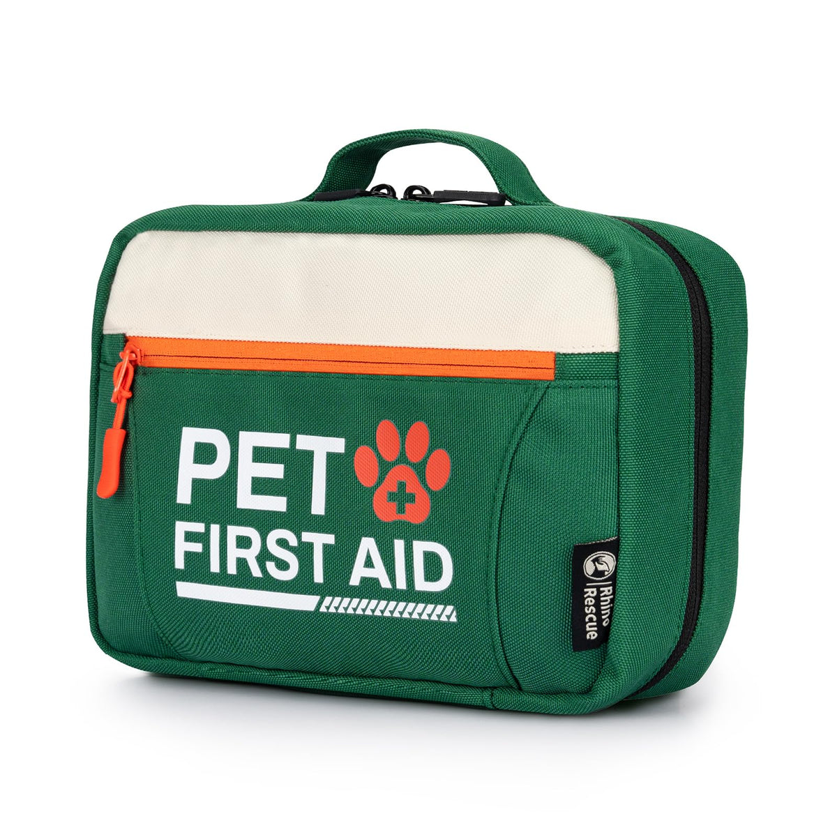 Rhino Rescue pet first aid kit open bag for quick emergency access on trips