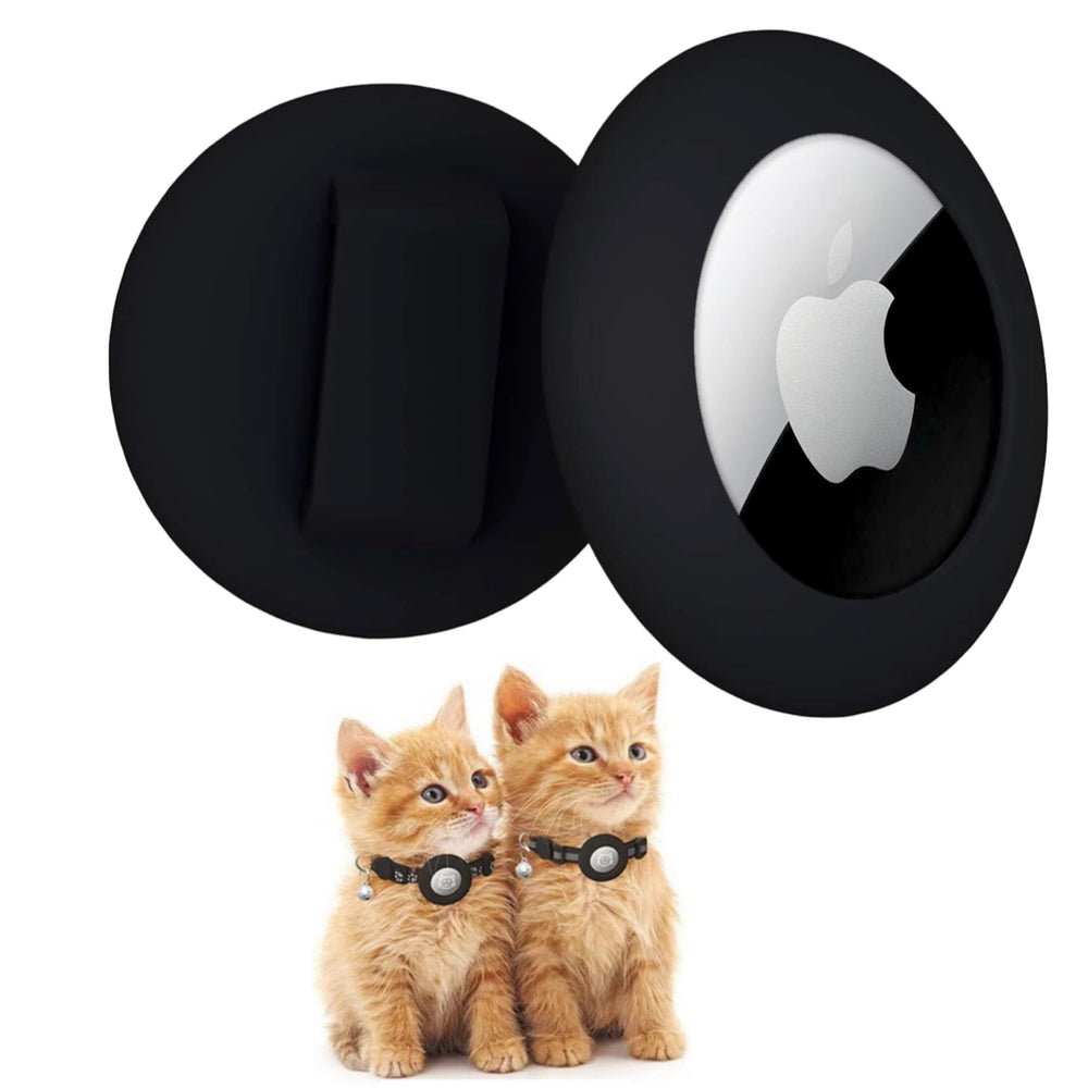 RHINOPACK AirTag Holder on cat collar clip for secure pet tracking