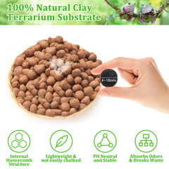 Riare expanded clay balls in resealable pouch ready for terrarium use and storage