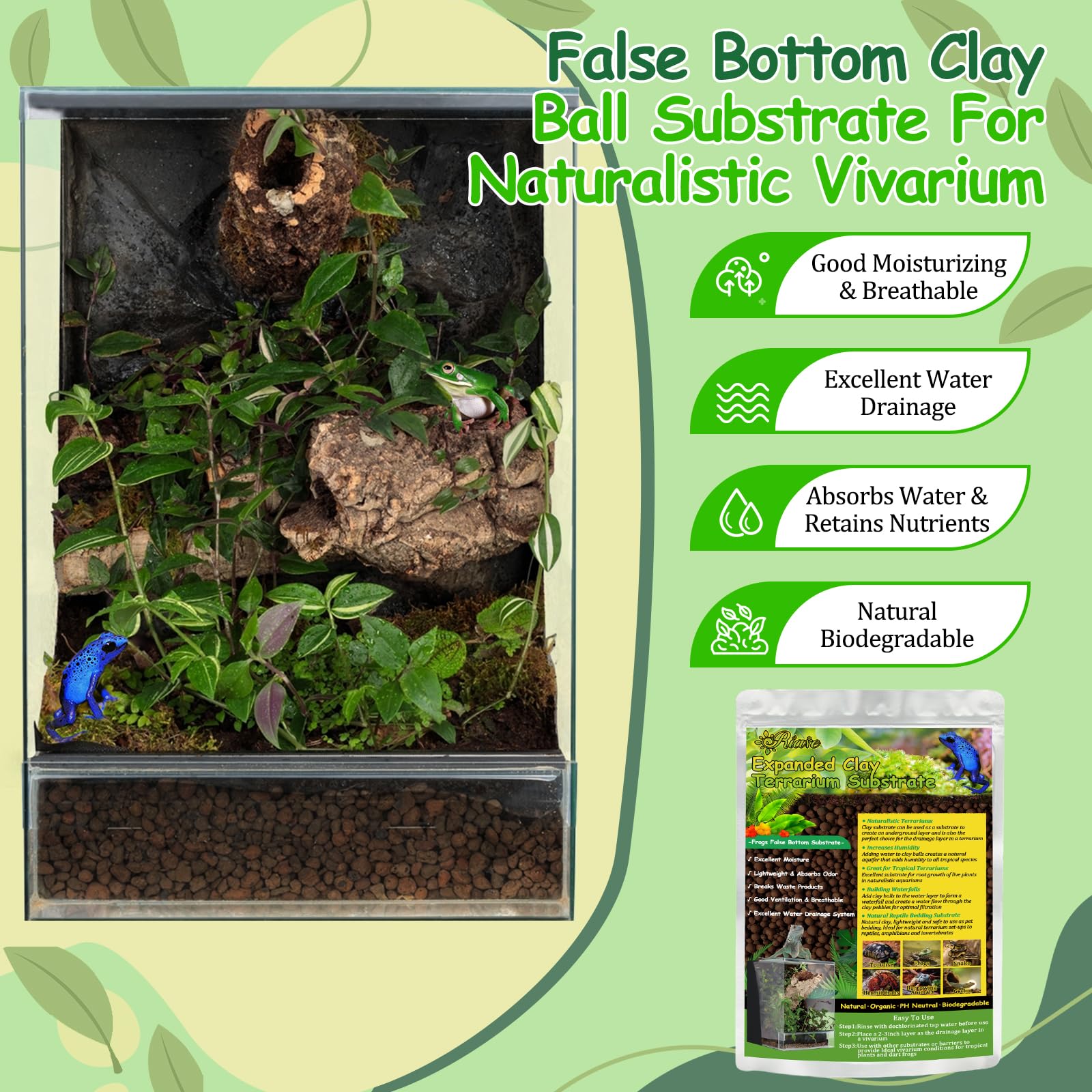 Riare expanded clay substrate used as a drainage layer beneath other media