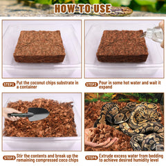 Riare coconut chip substrate soft texture supports reptile burrowing comfort