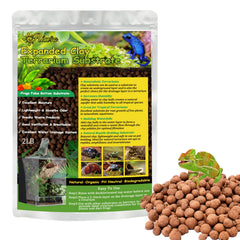 Riare leca expanded clay balls package ready for drainage and moisture control in terrariums.