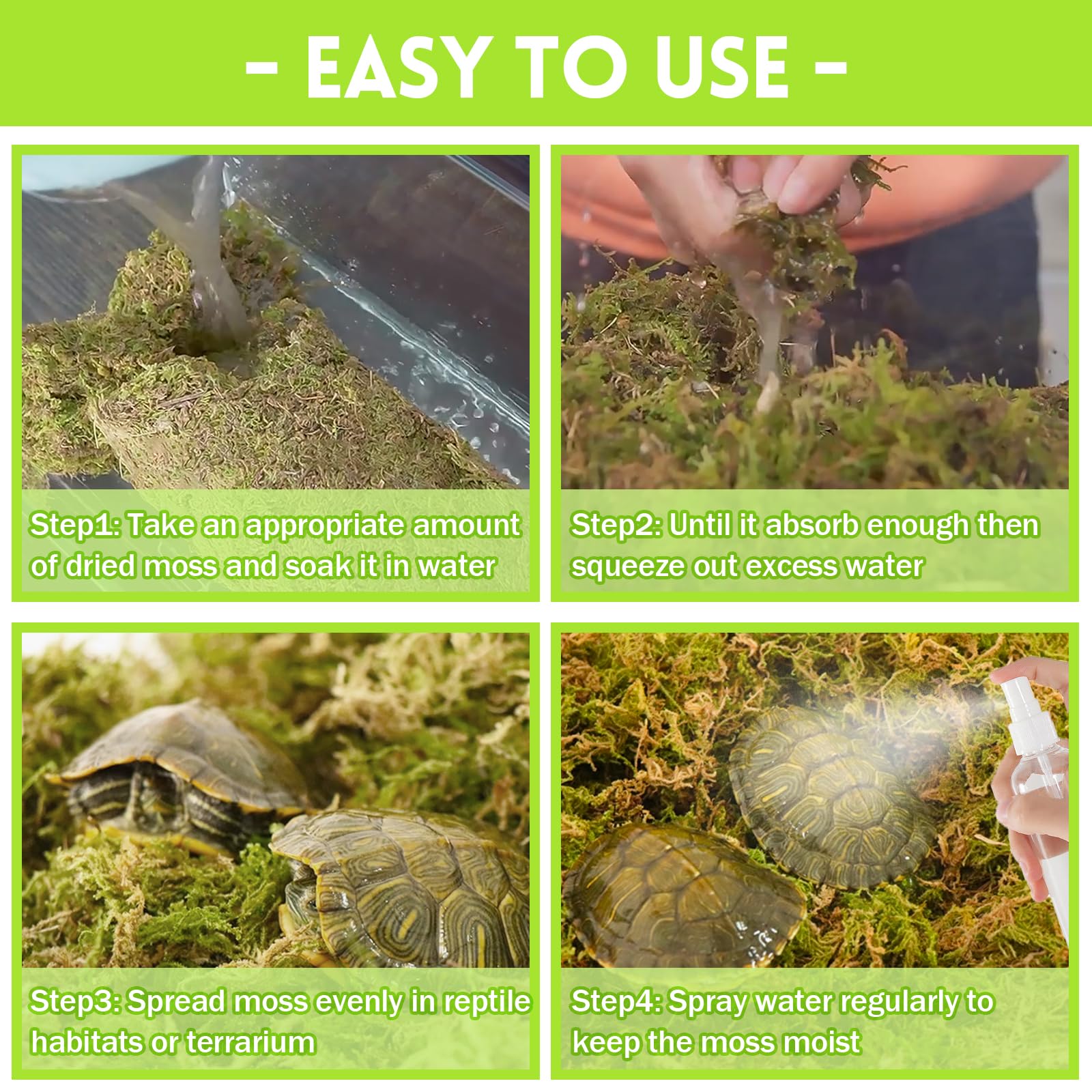 Riare musgo Sphagnum natural favorece anidación y hibernación segura.