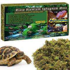 Riare premium sphagnum moss packaging for clean terrarium bedding and easy setup.