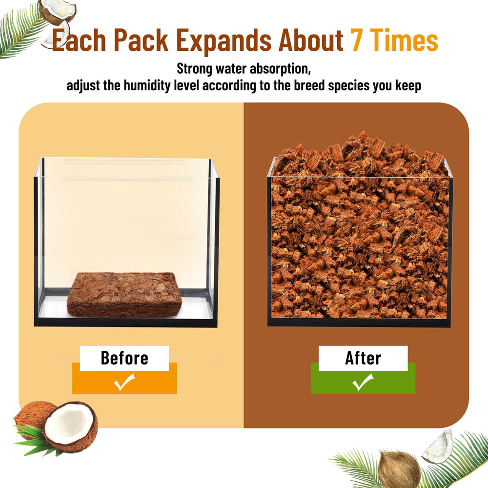 Riare expanded substrate with soft texture for safe reptile burrows.