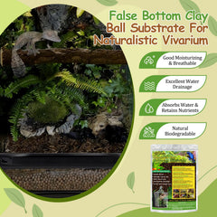 Riare terrarium drainage layer setup demonstrates improved water flow in the tank.