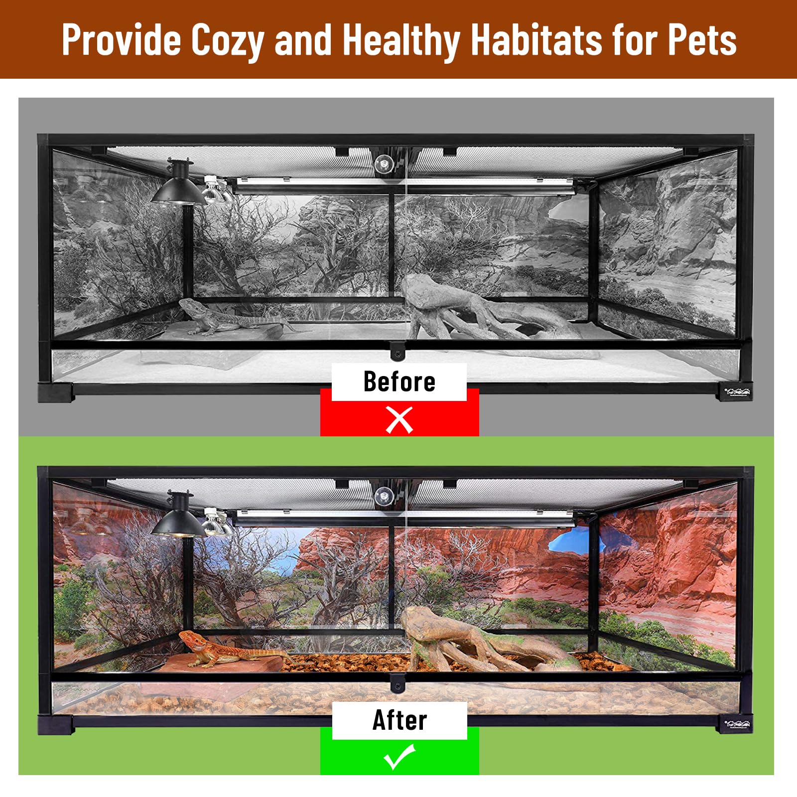 Riare substrate suitable for ball pythons, turtles, and lizards.