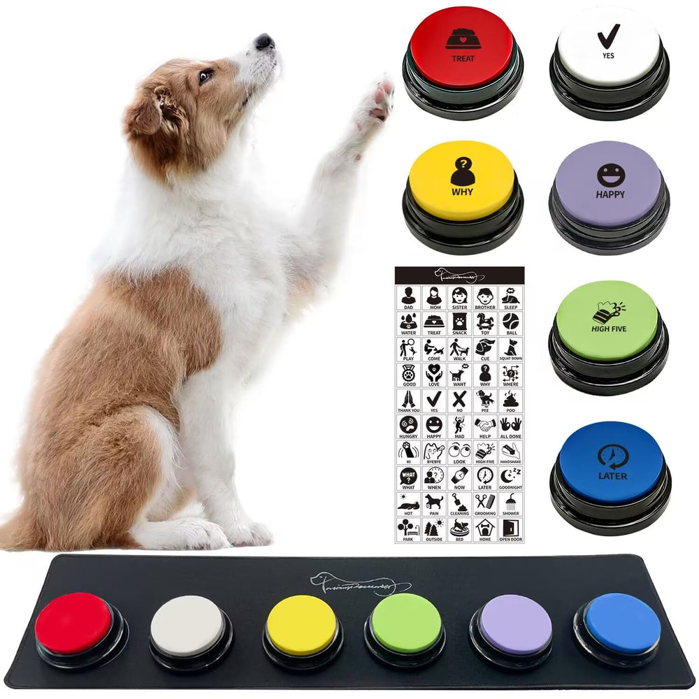 RIBOSY recordable buttons set6 for pet training and communication.