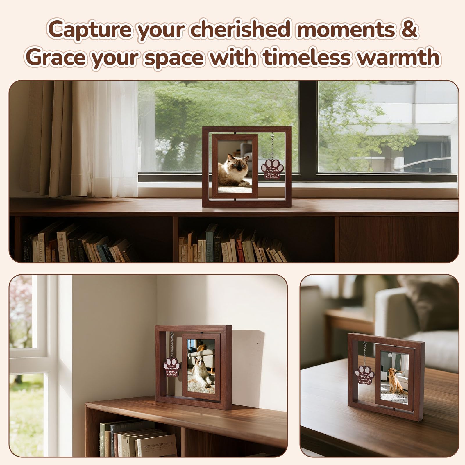 Ricalin frame on nightstand demonstrates a gentle home accent for daily remembrance.
