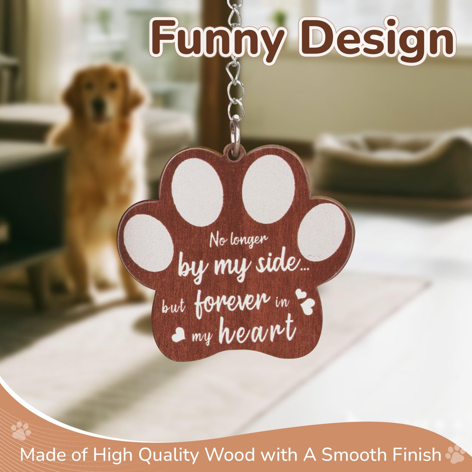 Ricalin pet memorial frame close-up shows smooth wood finish and durable construction.