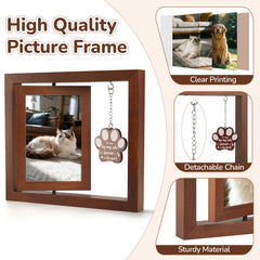 Ricalin dual-photo swivel reveals crystal-clear acrylic panels protecting cherished images.