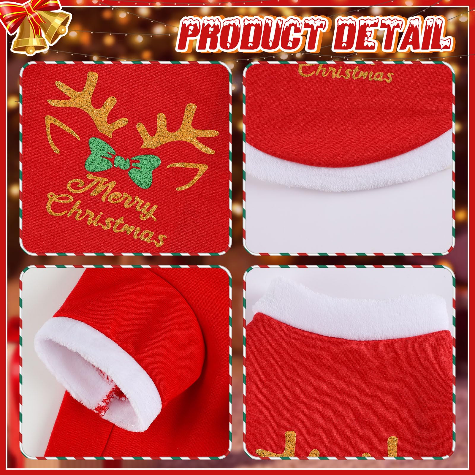 Richylahh dog Christmas outfit back view highlighting snug fit