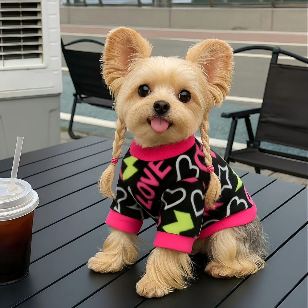 richylahh-dog-sweater-medium-dogs-yorkie-wear features easy-care fabric for daily use