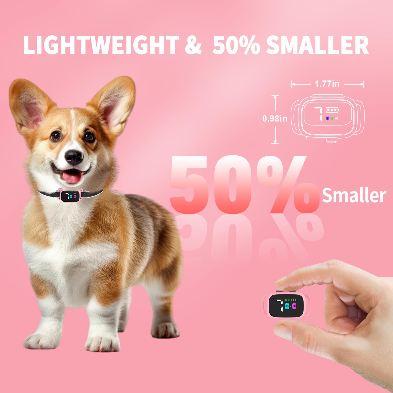 RICIVI collar with Type-C charging for quick power ups.