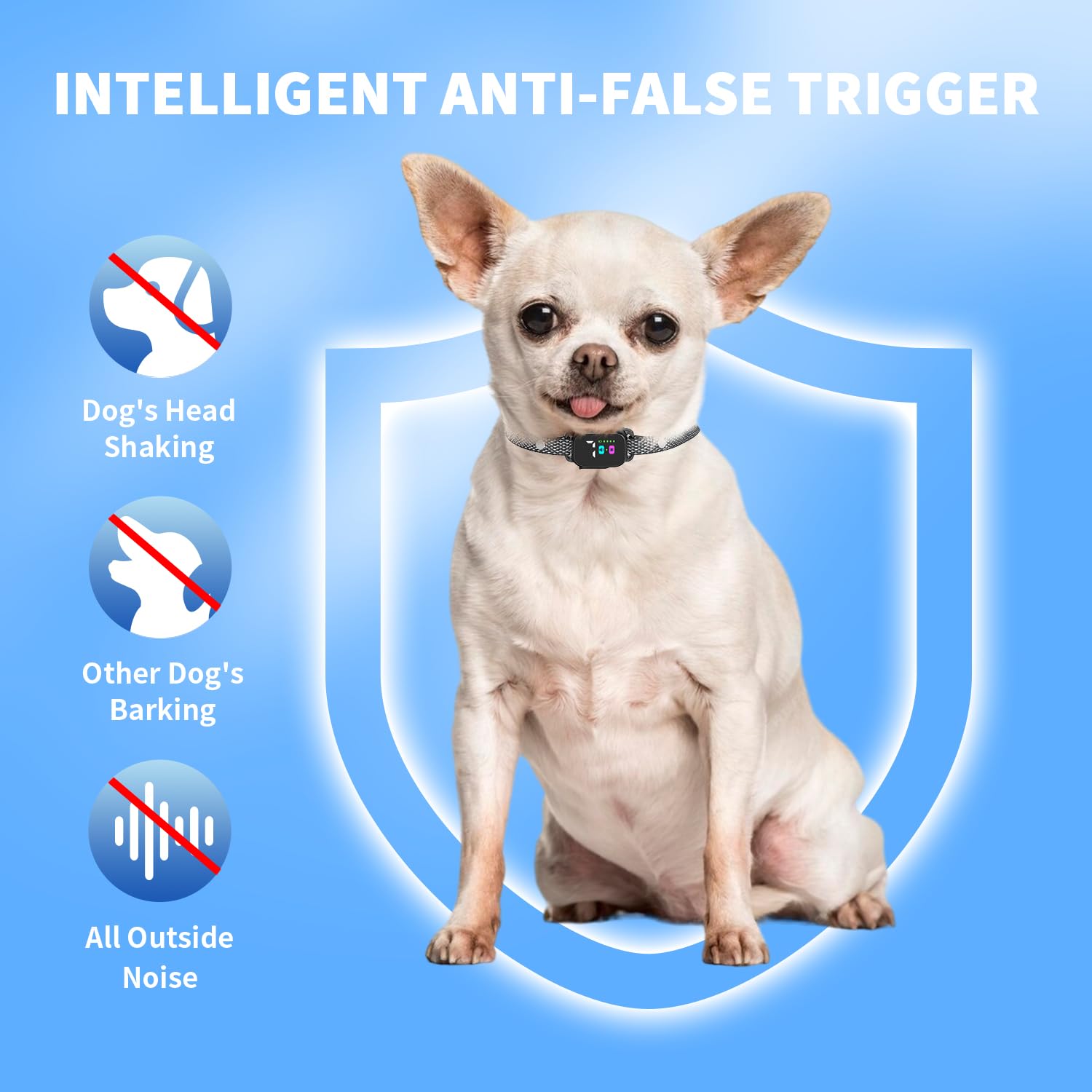 RICIVI vibration mode offers humane, non-shock feedback for fewer barks.